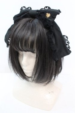 画像1: Angelic Pretty / レースハートチャームくるりんカチューシャ  クロ O-25-11-06-002-AP-AC-IG-OS