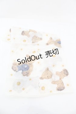 画像1: PINK HOUSE / テディマーガレットスカーフ  アイボリー O-25-11-06-018-LO-ZA-IG-OS