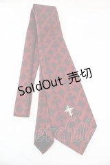 BPN / クロスジャガードネクタイ  レッド O-25-11-06-019-GO-ZA-IG-OS