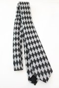 BPN FOR MEN / ダイヤジャガードネクタイ  ブラック×シルバー O-25-11-06-020-GO-ZA-IG-OS