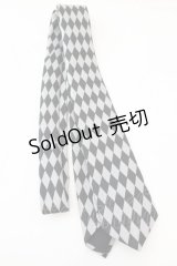 BPN FOR MEN / ダイヤジャガードネクタイ  ブラック×シルバー O-25-11-06-020-GO-ZA-IG-OS