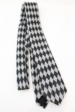 画像1: BPN FOR MEN / ダイヤジャガードネクタイ  ブラック×シルバー O-25-11-06-020-GO-ZA-IG-OS