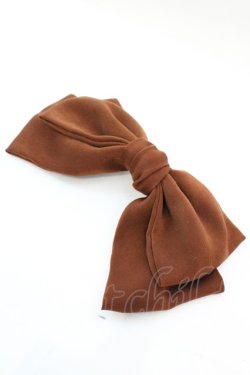 画像1: Fi.n.t / リボンバレッタ  ブラウン O-25-11-06-027-CA-AC-OW-OS