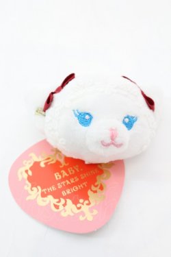 画像1: BABY,THE STARS SHINE BRIGHT / ねこくみゃちゃんクリップブローチ  シロ O-25-11-06-029-BA-AC-IG-OS