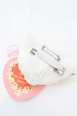 画像2: BABY,THE STARS SHINE BRIGHT / ねこくみゃちゃんクリップブローチ  シロ O-25-11-06-029-BA-AC-IG-OS