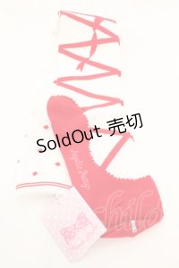 Angelic Pretty / トゥシューズ風オーバーニー  シロ×アカ O-25-11-06-031-AP-ZA-IG-OS