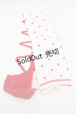 画像2: Angelic Pretty / トゥシューズ風オーバーニー  シロ×アカ O-25-11-06-031-AP-ZA-IG-OS