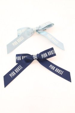 画像1: PINK HOUSE / ロゴリボンブローチ配色セット  ブルー系 O-25-11-06-033-LO-AC-IG-OS