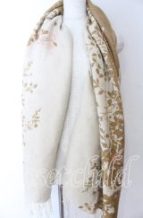 axes femme / ローズ大判ストール  キャメル×ベージュ O-25-11-07-001-AX-ZA-IG-ZT511