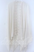 axes femme / バラ釦付UVイレヘムポンチョ  アイボリー O-25-11-07-048-AX-TO-IG-OS