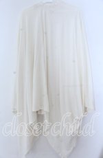 画像2: 【SALE】axes femme / バラ釦付UVイレヘムポンチョ  アイボリー O-25-11-07-048-AX-TO-IG-ZT361 (2)