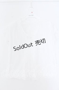 画像1: KANEKO ISAO / ピンタック使い半袖プルブラウス  シロ O-25-11-07-049-EL-BL-OW-OS