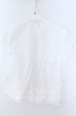 画像2: KANEKO ISAO / ピンタック使い半袖プルブラウス  シロ O-25-11-07-049-EL-BL-OW-OS