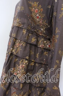 画像2: WONDERFUL WORLD / 籠ブーケ柄ワンピース  パープル O-25-11-07-054-LO-OP-OW-OS