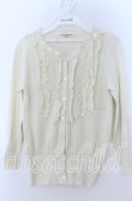 Emily Temple cute / フリルリボン通しカーディガン  オフ O-25-11-07-055-ET-TO-IG-OS