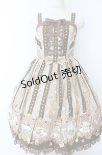 Angelic Pretty / Wonder Partyシャーリングジャンパースカート  ブラウン O-25-11-07-006-AP-OP-IG-OS