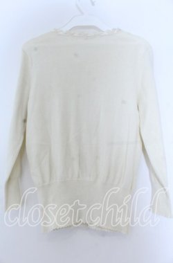 画像2: Emily Temple cute / フリルリボン通しカーディガン  オフ O-25-11-07-055-ET-TO-IG-OS