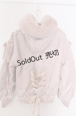 画像2: LIZ LISA / メッセージリボンファーフードブルゾン  ピンク O-25-11-07-056-LO-CO-OW-OS