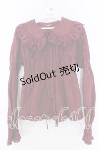 BABY,THE STARS SHINE BRIGHT / 音符レースのベビードールブラウス  えんじ O-25-11-07-058-BA-BL-IG-OS