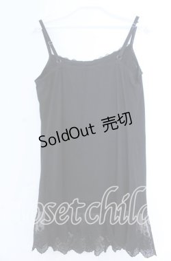 画像2: axes femme / 巻き薔薇ビーズ配色キャミソール  クロ O-25-11-07-060-AX-TO-IG-OS