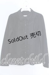 axes femme / 前立てデザインブラウス風プルオーバー  クロ O-25-11-07-063-AX-TO-IG-OS