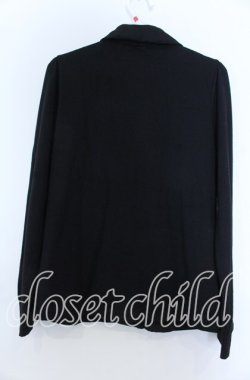 画像2: axes femme / 前立てデザインブラウス風プルオーバー  クロ O-25-11-07-063-AX-TO-IG-OS