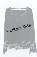 axes femme / 袖レーシーインナーPO  クロ O-25-11-07-064-AX-TO-IG-OS