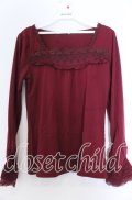 axes femme / 胸レースデザインインナー  ワイン O-25-11-07-065-AX-TO-IG-OS