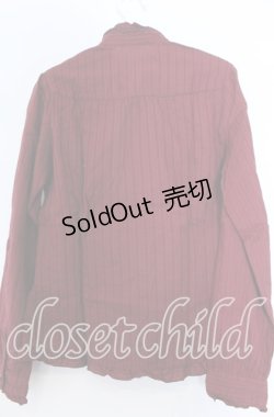 画像2: axes femme / ストライプタイ付きブラウス  ワイン O-25-11-07-066-AX-BL-IG-OS