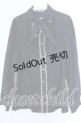 axes femme / タックブラウス Ｌ クロ O-25-11-07-068-AX-BL-IG-OS