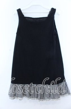 画像2: axes femme / シフォン切り替えタンクトップ  クロ×ストライプ O-25-11-07-069-AX-TO-IG-OS