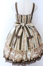 画像4: Angelic Pretty / Wonder Partyシャーリングジャンパースカート  ブラウン O-25-11-07-006-AP-OP-IG-OS (4)