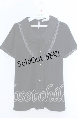 画像1: axes femme / はしごレース使いトップス  クロ O-25-11-07-071-AX-TO-IG-OS