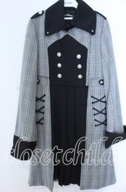 画像1: DimMoire / 闘心トレンチコート  グレーチェック×クロ O-25-11-07-072-PU-CO-IG-OS
