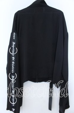 画像2: Jamie エーエヌケー / ロゴテープシースルージャケット  クロ O-25-11-07-073-LO-TO-IG-OS