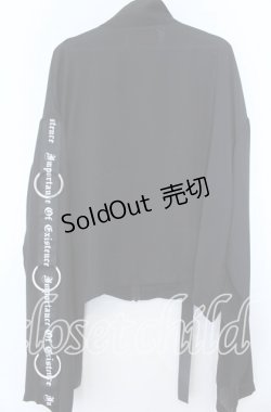 画像2: Jamie エーエヌケー / ロゴテープシースルージャケット  クロ O-25-11-07-073-LO-TO-IG-OS