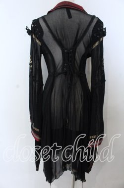 画像3: Ozz oneste / 流水羽衣天女羽織  ブラック×レッド O-25-11-07-074-OO-TO-IG-OS