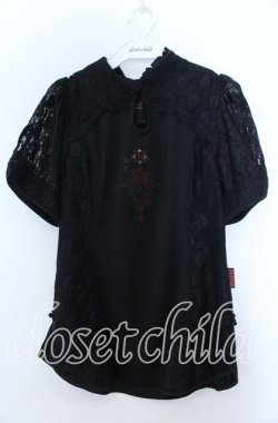 画像1: Ozz oneste / 朧藤プルオーバー  ブラック×レッド O-25-11-07-075-OO-TO-IG-OS