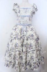 Victorian maiden / ロココブーケリボンティアードロングドレス  ブルー O-25-11-07-079-CL-OP-OW-OS