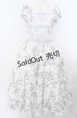 画像1: Victorian maiden / ロココブーケリボンティアードロングドレス  ブルー O-25-11-07-079-CL-OP-OW-OS