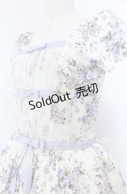 画像2: Victorian maiden / ロココブーケリボンティアードロングドレス  ブルー O-25-11-07-079-CL-OP-OW-OS