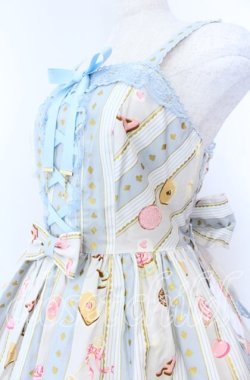 画像2: Angelic Pretty / Wonder Partyシャーリングジャンパースカート  サックス O-25-11-07-007-AP-OP-IG-OS