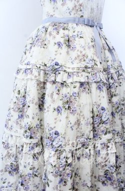 画像3: Victorian maiden / ロココブーケリボンティアードロングドレス  ブルー O-25-11-07-079-CL-OP-OW-OS