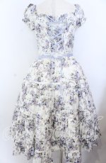 画像4: Victorian maiden / ロココブーケリボンティアードロングドレス  ブルー O-25-11-07-079-CL-OP-OW-OS (4)