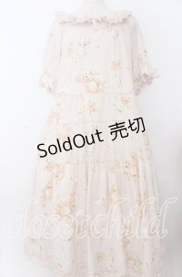 PINK HOUSE / 桜Teddyプリントミディワンピース  ピンク O-25-11-07-085-LO-OP-IG-OS