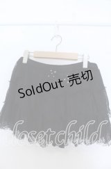 Candy Stripper / ティアードレースショートパンツ  ブラック O-25-11-07-086-PU-SK-OW-OS