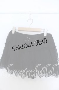 Candy Stripper / ティアードレースショートパンツ  ブラック O-25-11-07-086-PU-SK-OW-OS