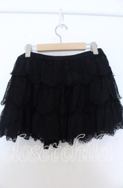 画像2: Candy Stripper / ティアードレースショートパンツ  ブラック O-25-11-07-086-PU-SK-OW-OS