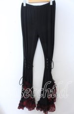 画像1: 【SALE】Qutie Frash / インナーレッグパンツ L ブラック×レッド O-25-11-07-087-QU-PA-OW-ZT054 (1)