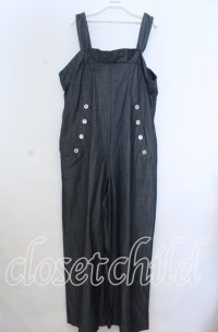 Jane Marple Dans Le Salon / Giza dungaree salopette pants M ネイビー O-25-11-07-088-JM-PA-OW-OS